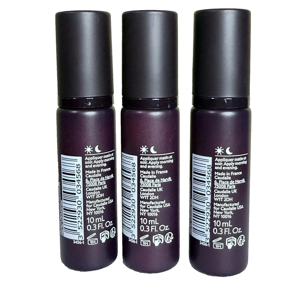 3x Caudalie Premier Cru Le Serum 10ml each (=30ml full size) Wrinkles Dark Spots